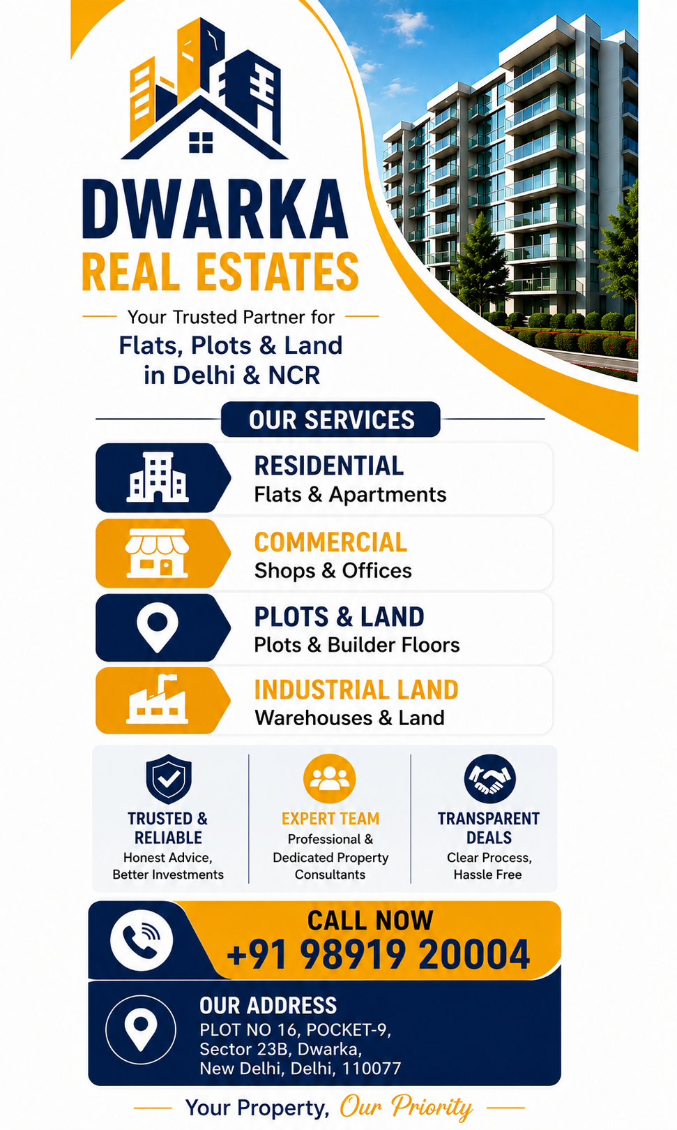 Dwarka Real Estate Left Skyper Ads